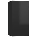 vidaXL Meubles TV 4 Pièces Noir brillant 30 5x30x60 cm Aggloméré