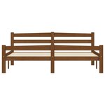 vidaXL Cadre de lit Marron miel Bois de pin massif 160x200 cm