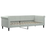 vidaXL Lit de jour avec lit gigogne gris clair 80x200 cm velours