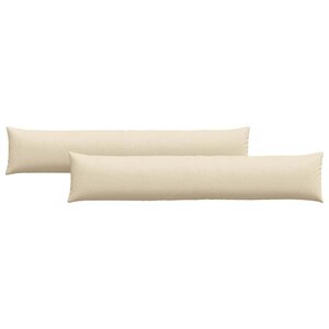 vidaXL Coussins de canapé 2 Pièces Crème 200 x 40 cm tissu