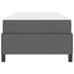 vidaXL Lit à ressorts Gris foncé 90 x 200 cm tissu