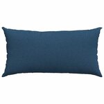 vidaXL Coussins de canapé 2 Pièces Bleu 80 x 40 cm tissu