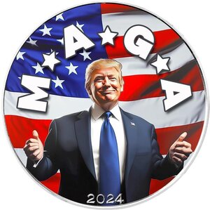 Pièce de monnaie en Argent 1 Dollar g 31.1 (1 oz) Millésime 2024 MAGA