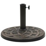 vidaXL Socle rond de parasol Polyrésine 11 kg Bronze