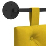 vidaXL Tête de lit suspendue Jaune Velours
