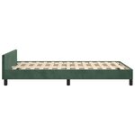 vidaXL Cadre de lit avec tête de lit vert foncé 120x190 cm velours