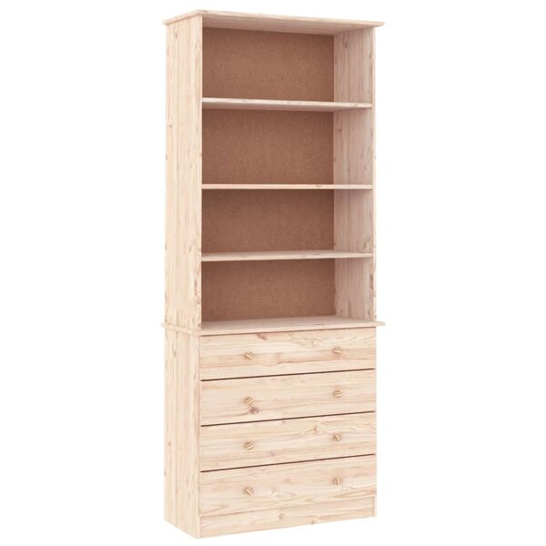vidaXL Bibliothèque avec tiroirs ALTA 77x35x186 5cm bois massif de pin