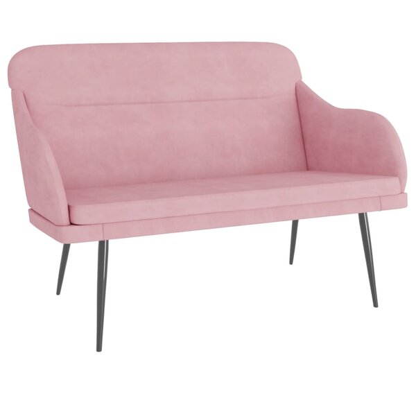 Banc banquette rose 110 x 76 x 80 cm velours 02_0010691