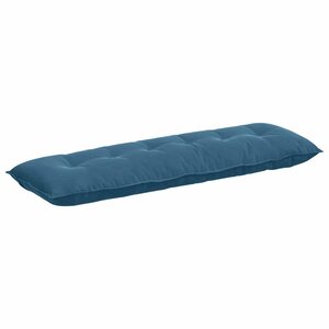 vidaXL Coussin de Dos Bleu 160 x 50 cm Tissu en velours côtelé