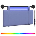 vidaXL Tête de lit suspendue Bleu denim Tissu