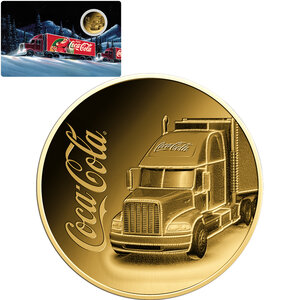 Pièce de monnaie en Or 3000 Francs g 0.031 (1/1000 oz) Millésime Gold Gift COCA COLA TRUCK 1/1000