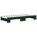 vidaXL Lit de jour avec gigogne et matelas vert foncé 80x200cm velours