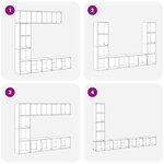 vidaXL Bibliothèques 3 Pièces vieux bois bois d'ingénierie