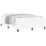 vidaXL Cadre de lit avec matelas Blanc 140 x 190 cm tissu