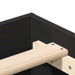 vidaXL Cadre de lit sans matelas noir 90x200 cm bois d'ingénierie