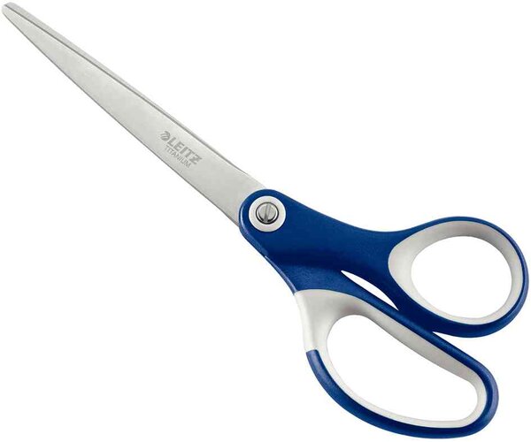 Blister d'une paire de ciseaux ergonomique 180 mm Bleu LEITZ