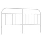 vidaXL Tête de lit métal blanc 160 cm