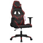 vidaXL Chaise de jeu Noir et rouge bordeaux Similicuir