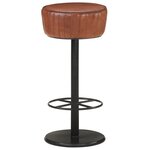 vidaXL Tabouret de bar Marron Cuir véritable