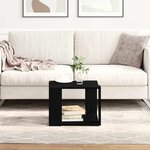 vidaXL Table basse Chêne noir 40 x 40 x 30 cm Bois d'ingénierie