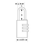 Master lock cadenas à combinaison aluminium jaune 30 mm 630eurd