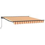 vidaXL Auvent Rétractable Jaune et Orange 350x250 cm tissu