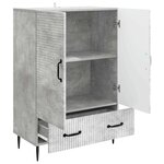 vidaXL Buffet Gris béton 66 x 34 5 x 95 cm Bois d'ingénierie