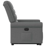 vidaXL Fauteuil inclinable électrique gris foncé tissu