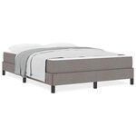 vidaXL Lit à ressorts avec matelas Taupe 160 x 200 cm tissu