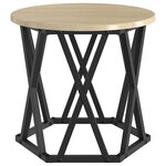 vidaXL Table d'appoint empilable 3 Pièces Chêne sonoma 53 x 53 x 40 cm