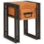 vidaXL Table d'appoint 30 x 30 x 40 cm Bois d'acacia massif et métal