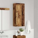 vidaXL Armoire murale de salle de bain avec étagère TULUM Bois ancien