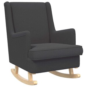 vidaXL Chaise à bascule Gris foncé 62 x 80 x 85 cm Bouclé