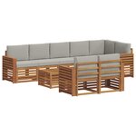 vidaXL Ensembles de canapés avec coussin 9 Pièces Gris Naturel et Clair