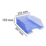 Corbeille à courrier maxi format exacompta bleu glacé - lot de 4