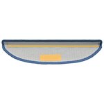 vidaXL Tapis d'escalier 20 pièces 56 x 17 x 3 cm Bleu Demi-rond