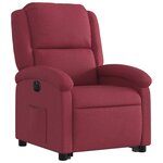 vidaXL Fauteuil inclinable électrique rouge bordeaux tissu