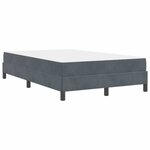vidaXL Lit à ressorts avec matelas Gris foncé 120 x 200 cm tissu