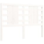 vidaXL Cadre de lit avec tête de lit blanc 120x200 cm bois massif