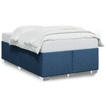 vidaXL Cadre de lit sans matelas bleu 120x190 cm tissu