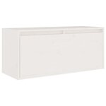 vidaXL Meubles TV 4 Pièces Blanc Bois massif de pin