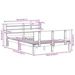 vidaXL Cadre de lit avec stockage 2 Pièces Cire marron Bois de Pin Massif