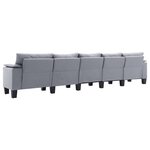 vidaXL Canapé à 5 places Gris clair Tissu