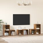 vidaXL Ensemble de meubles TV 6 Pièces Bois Ancien Bois d'ingénierie