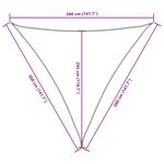 vidaXL Voile de parasol tissu oxford triangulaire 3 6x3 6x3 6 m beige