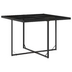 vidaXL Ensemble à manger de jardin coussins 5Pièces Noir Résine tressée