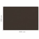 vidaXL Tapis de tente 200x300 cm Marron