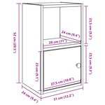 vidaXL Bibliothèque chêne noir 31x24x52 cm bois d'ingénierie