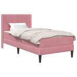 vidaXL Cadre de lit avec matelas Rose 80 x 200 cm Velours