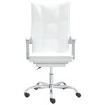 vidaXL Fauteuil inclinable de bureau Blanc Similicuir